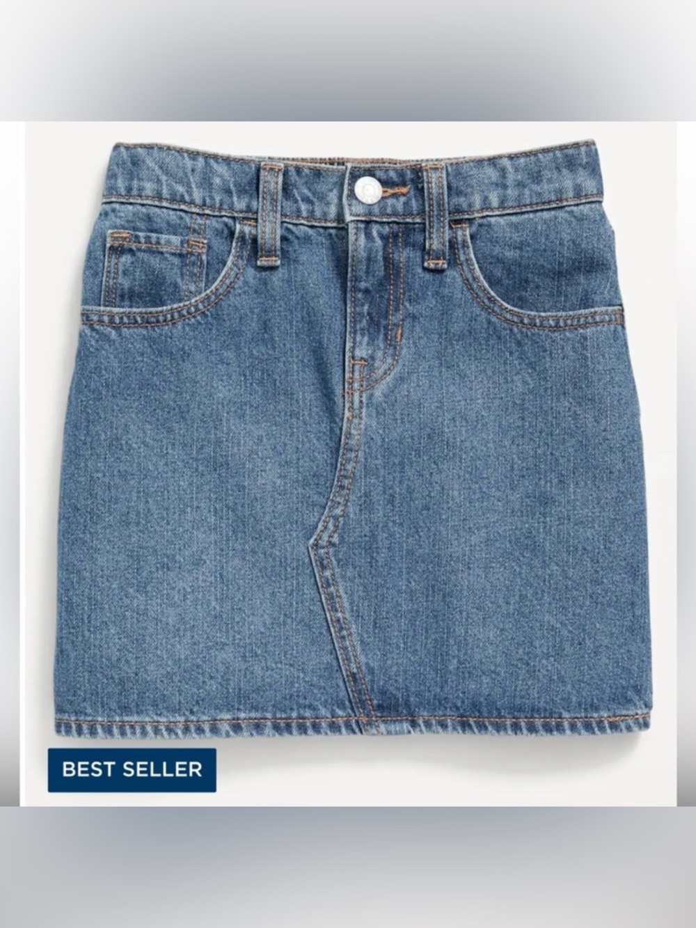 Old Navy High-Waisted Light Wash Blue Jean Denim Mini Skirt Girls Sz XXL (18)